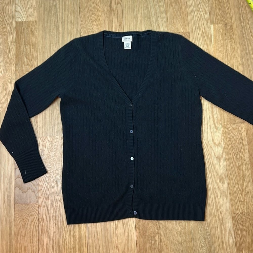 L.L. Bean Women’s cashmere, cotton cardigan sweater size extra large
